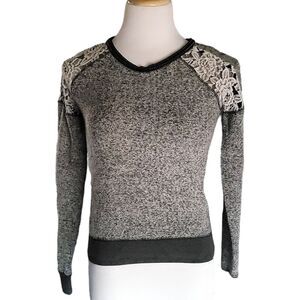 Miss Me Long Sleeve Lace Sequin Sweater Girls Size Medium